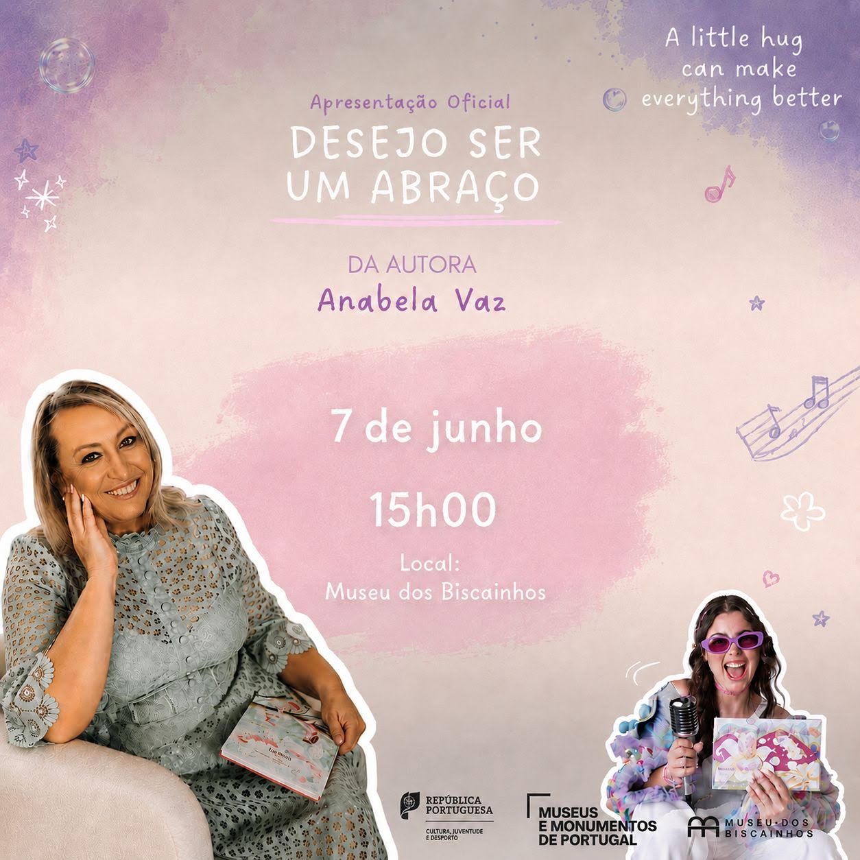 Lançamento de Desejo Ser Um Abraço
