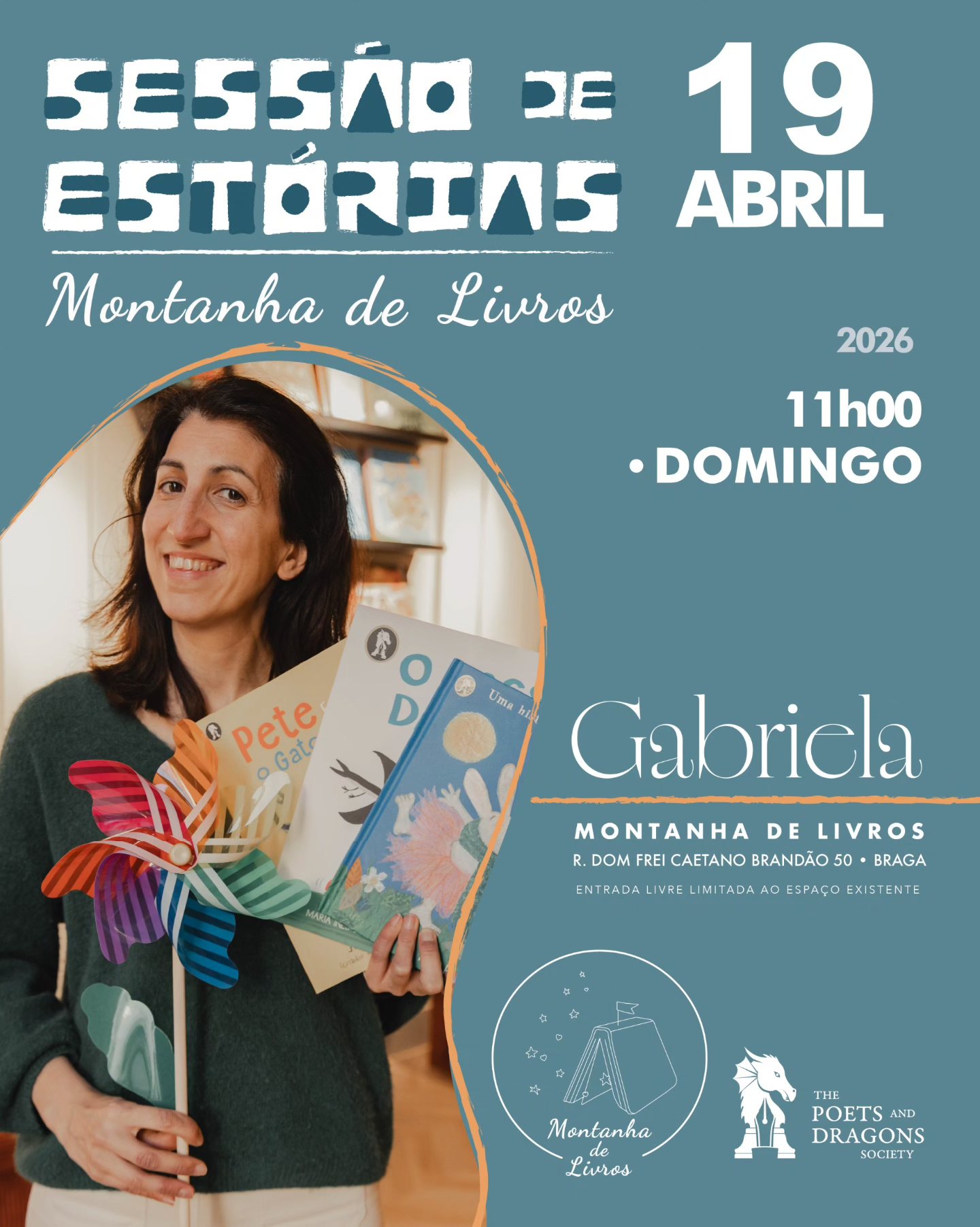 Sessão de estórias com Gabriela