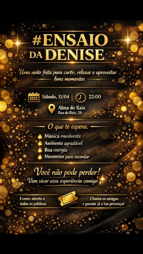 Deni apresenta «Ensaios da Denise»