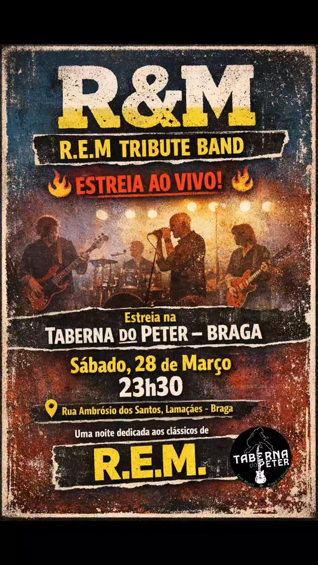 R.E.M Tribute Band apresenta «Estreia»