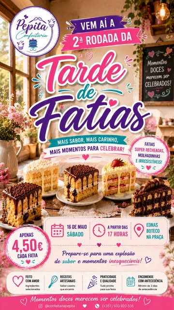 VEM AÍ A 2ª RODADA DA NOSSA TARDE DE FATIAS! ✨🍰