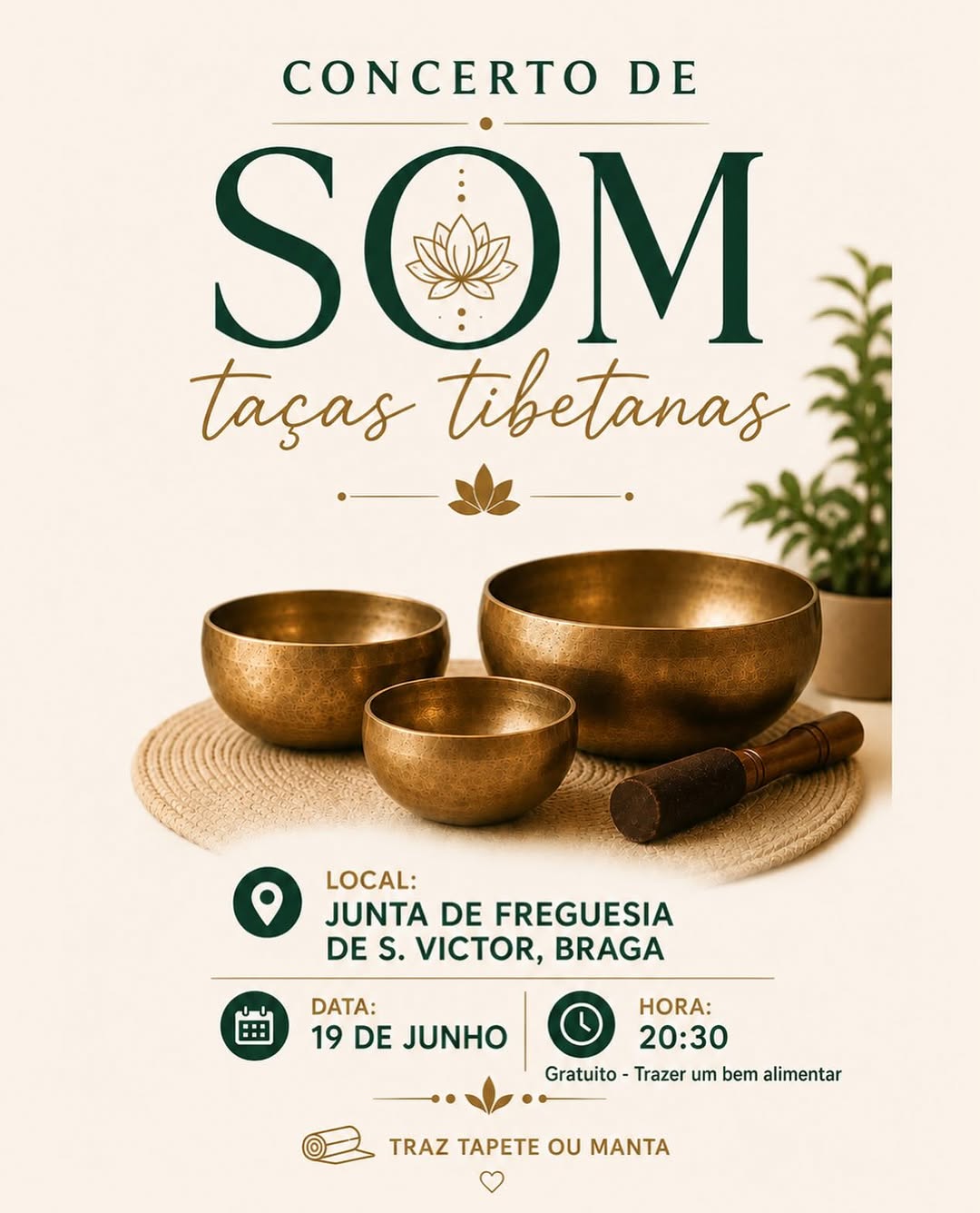 Concerto de Som com Taças Tibetanas