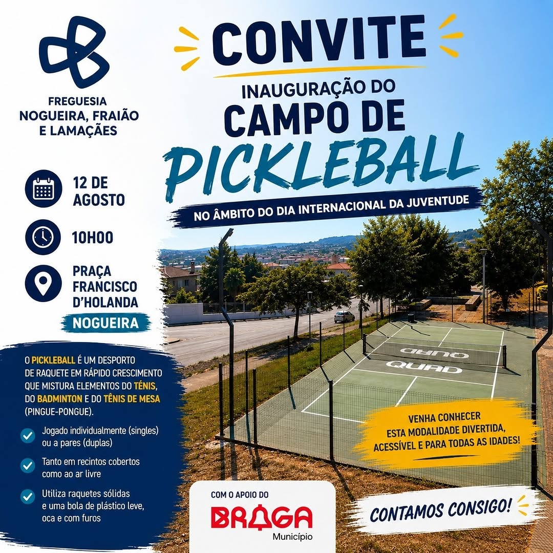 Inauguração do novo Campo de Pickleball