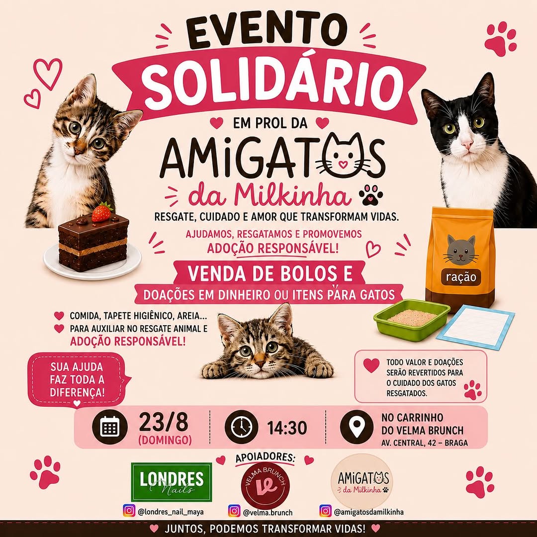 @amigatosdamilkinha — Evento Solidário
