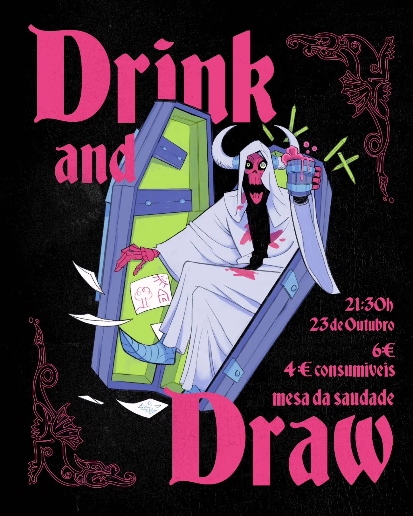 Drink and Draw Especial de Halloween